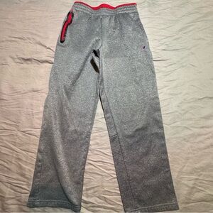 Champion Kids Joggers in Gray with Red Trim